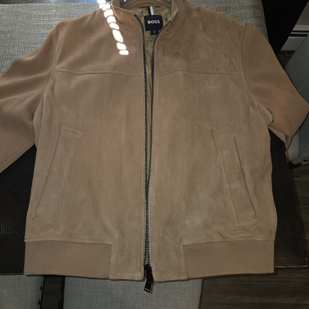 BOSS Tan Suede Jacket